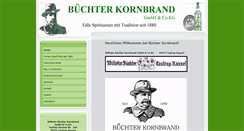 Desktop Screenshot of buechter-kornbrand.de